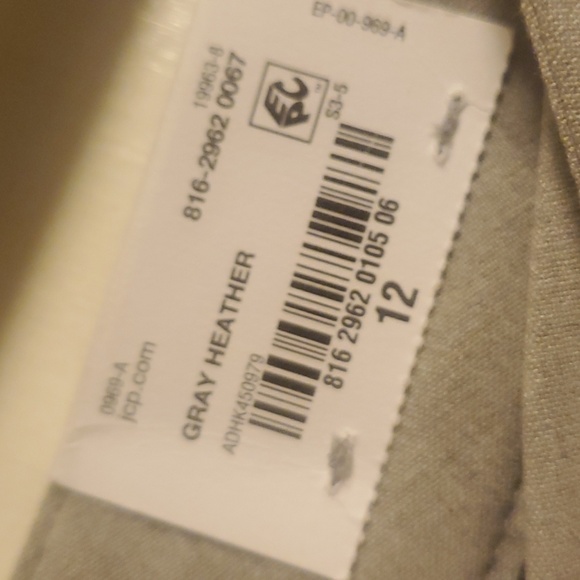 Worthington Curvy Fit Trouser Leg NWT Gray Heather Size 12 - Picture 4 of 11